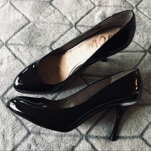 Sam Edelman Black Patten Camdyn Heels